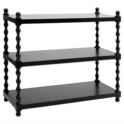 Thalen Updated Traditional Black Wood Spindle Console Table|