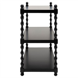 Thalen Updated Traditional Black Wood Spindle Console Table|