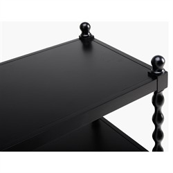 Thalen Updated Traditional Black Wood Spindle Console Table|