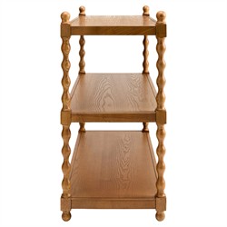Thalen Updated Traditional Brown Wood Spindle Console Table|