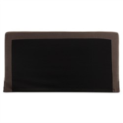 Linus Rustic Lodge Dark Brown Slipcovered Bed - Queen|