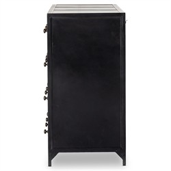 Stancil Modern Classic Black Iron Triple Dresser|