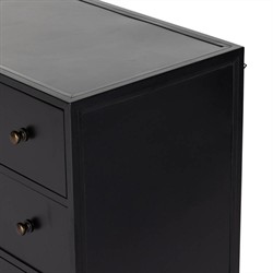 Stancil Modern Classic Black Iron Triple Dresser|