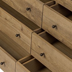 Diego Updated Traditional Honey Brown Oak Double Dresser|