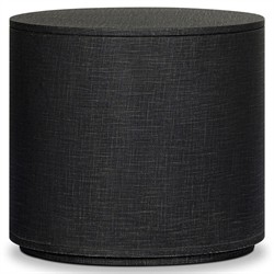 Beatrice Modern Classic Black Painted Linen 1 Drawer Nightstand|