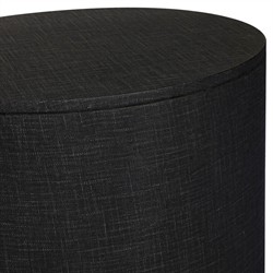 Beatrice Modern Classic Black Painted Linen 1 Drawer Nightstand|