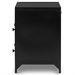 Stancil Modern Classic Black Iron Nightstand|