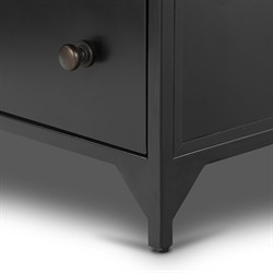 Stancil Modern Classic Black Iron Nightstand|