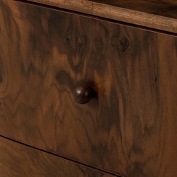 Raisa Walnut Burl Oval Nightstand|
