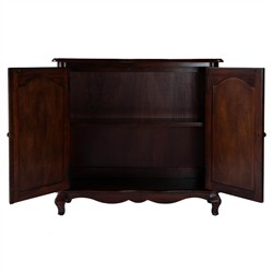 Greyson Updated Traditional Dark Brown Wood Media Cabinet - 36"|