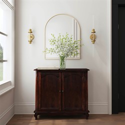Greyson Updated Traditional Dark Brown Wood Media Cabinet - 36"|