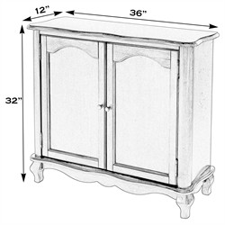 Greyson Updated Traditional Dark Brown Wood Media Cabinet - 36"|