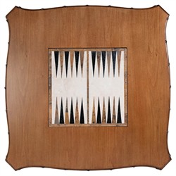 Eddie Updated Traditional Brown Wood Game Table|