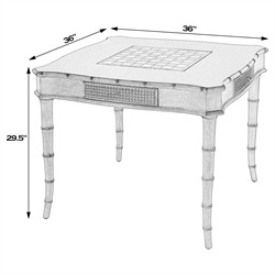 Eddie Updated Traditional Brown Wood Game Table|