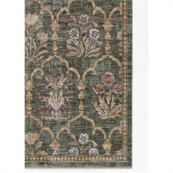 Frescia Updated Traditional Green Floral Lattice Patterened Rug - 5'3"x7'6"|