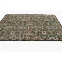 Frescia Updated Traditional Green Floral Lattice Patterened Rug - 5'3"x7'6"|