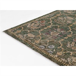 Frescia Updated Traditional Green Floral Lattice Patterened Rug - 5'3"x7'6"|