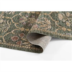 Frescia Updated Traditional Green Floral Lattice Patterened Rug - 5'3"x7'6"|