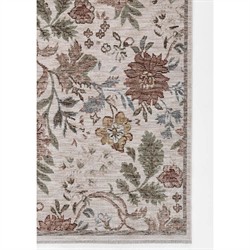 Linden Updated Traditional Beige Floral Patterened Rug - 5'3"x7'6"|