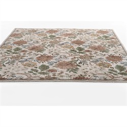 Linden Updated Traditional Beige Floral Patterened Rug - 5'3"x7'6"|