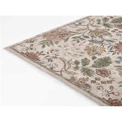Linden Updated Traditional Beige Floral Patterened Rug - 5'3"x7'6"|