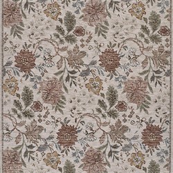 Linden Updated Traditional Beige Floral Patterened Rug - 5'3"x7'6"|