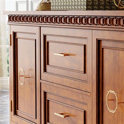 Bailey Updated Traditional Bordeaux Wood Buffet|