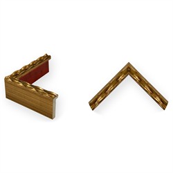 Camille Traditional White Intaglio Gold Frame Mixed Media 5 - 21x16|