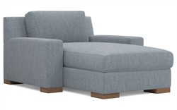 Henri Denim Blue Performance Chaise|