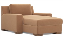 Henri Spice Performance Velvet Chaise|