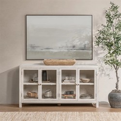 Beatrix Coastal Beach Cream Mango Wood Buffet|