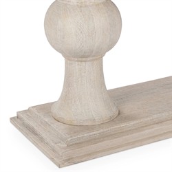Beatrix Updated Traditional White Washed Mango Wood Rectangular Console Table|