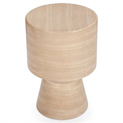 Zion Coastal Beach Beige Concrete Outdoor Accent Table|