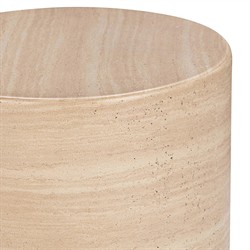 Zion Coastal Beach Beige Concrete Outdoor Accent Table|
