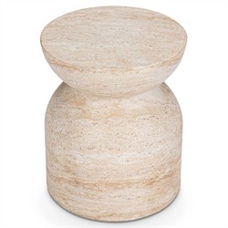Vaughn Modern Classic Beige Concrete Outdoor Stool|
