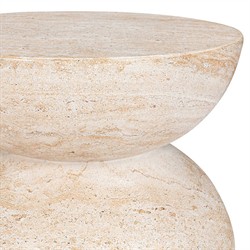 Vaughn Modern Classic Beige Concrete Outdoor Stool|