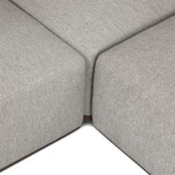 Adler Grey Performance Brown Teak 4 Piece Outdoor Sectional - Left Chaise - 139"|