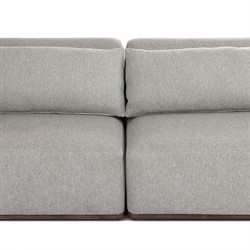 Adler Grey Performance Brown Teak 4 Piece Outdoor Sectional - Left Chaise - 139"|