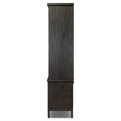 Constance Rustic Lodge Smoked Black Oak Bookcase|