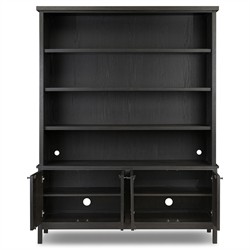 Constance Rustic Lodge Smoked Black Oak Bookcase|