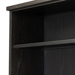 Constance Rustic Lodge Smoked Black Oak Bookcase|