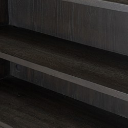 Constance Rustic Lodge Smoked Black Oak Bookcase|