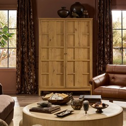 Constance Rustic Lodge Natural Oak Cabinet|