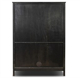 Constance Rustic Lodge Smoked Black Oak Cabinet|