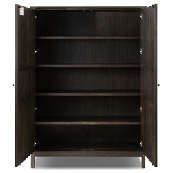 Constance Rustic Lodge Smoked Black Oak Cabinet|