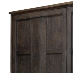 Constance Rustic Lodge Smoked Black Oak Cabinet|