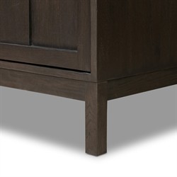 Constance Rustic Lodge Smoked Black Oak Cabinet|