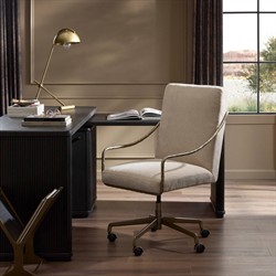 Alonzo Modern Classic Cream Office Desk Chair |
