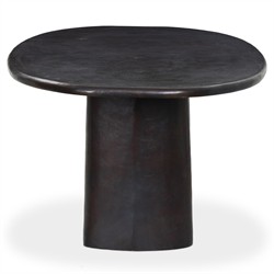 Amato Modern Classic Antique Rust Aluminum Oval Outdoor Dining Table - 72"|