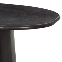 Amato Modern Classic Antique Rust Aluminum Oval Outdoor Dining Table - 72"|